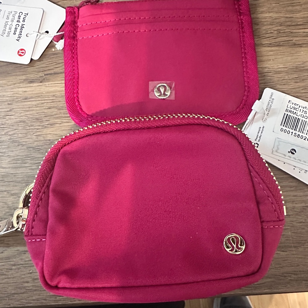 Lululemon Nano belt bag/ True Identity Case Bundle! NWT Berry Rumble